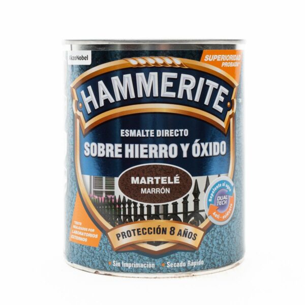 Hammerite Enamel Brown Martele 750ML