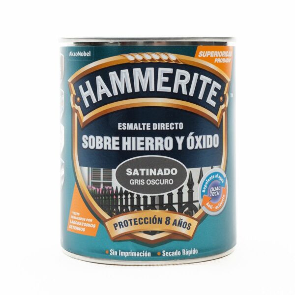 Hammerite Enamel Dark Grey Satin 750ML