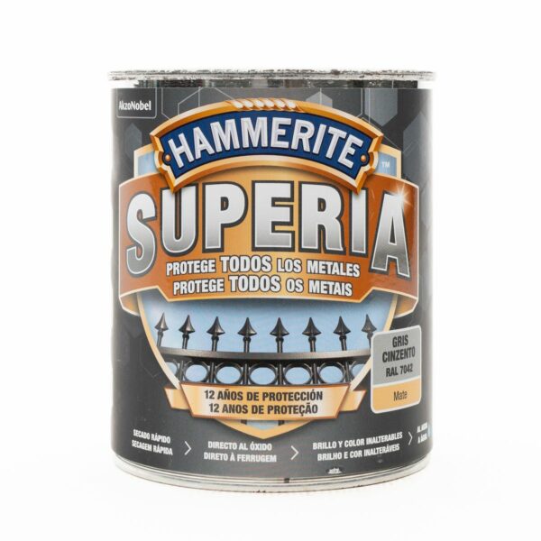 Hammerite Matt Grey Superia Enamel 750ML