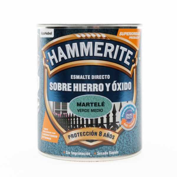 Hammerite Medium Green Enamel Martele 750ML