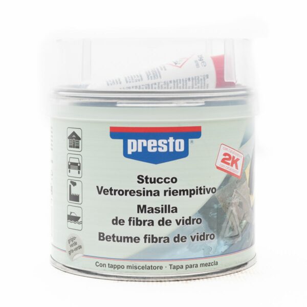 Presto Masilla de Relleno de Fibra de Vidrio Gris Verde 975ML